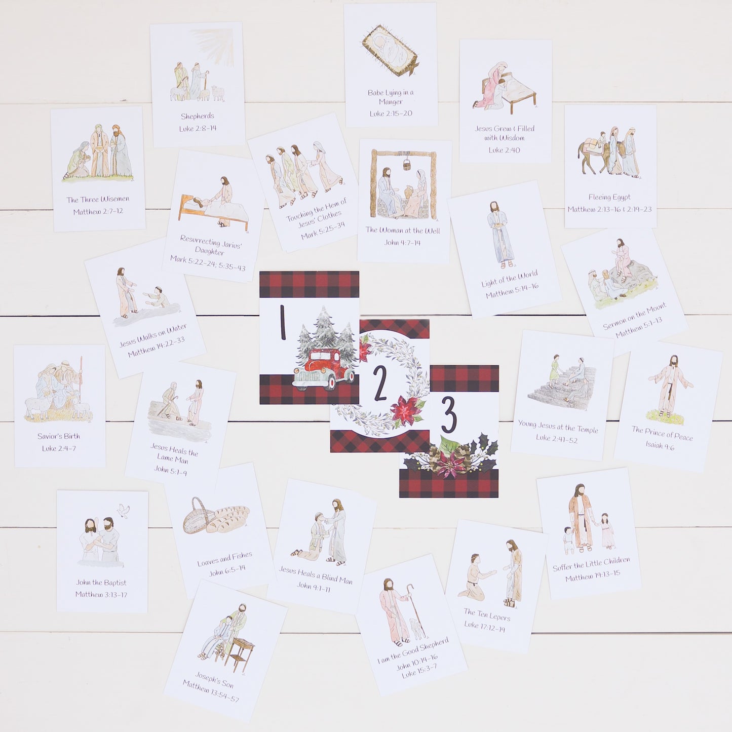 Rustic Advent Calendar, back side