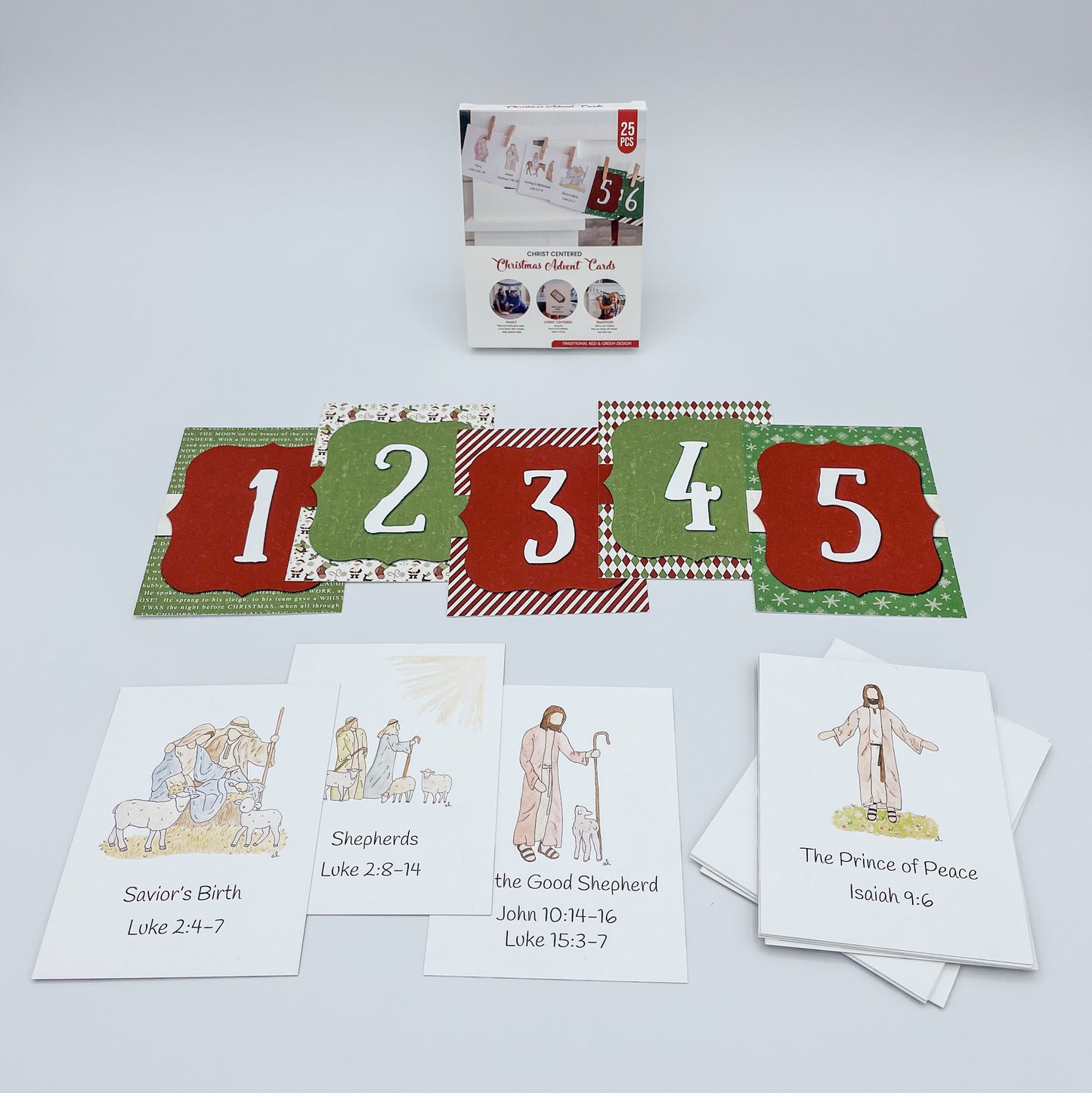 Christ centered advent calendar, Front side