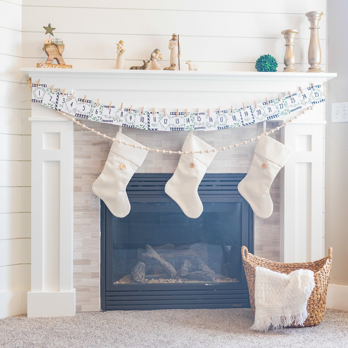 Farmhouse Advent Calendar, Front side