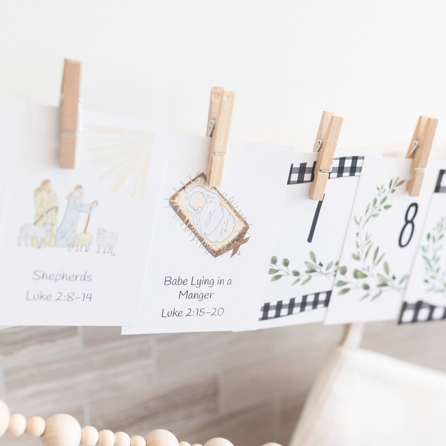Farmhouse Advent Calendar, close up