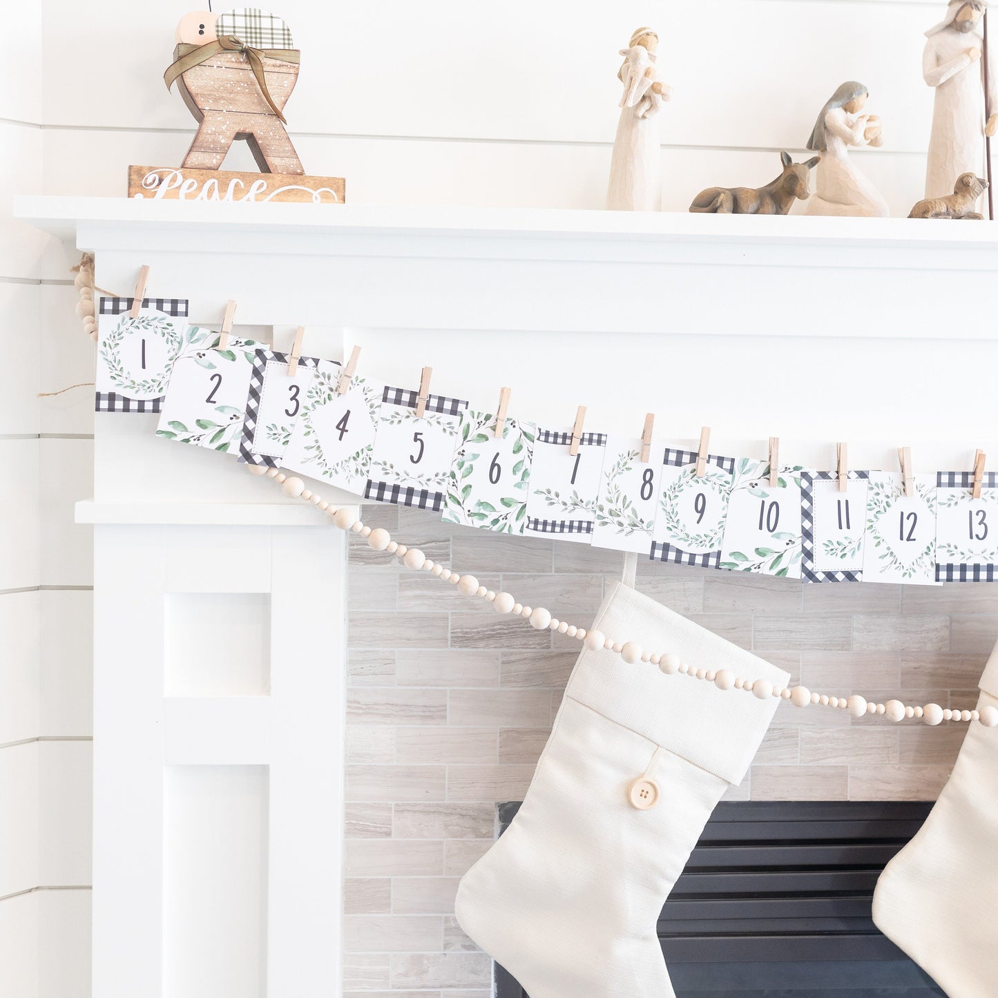 Farmhouse Advent Calendar, Front side