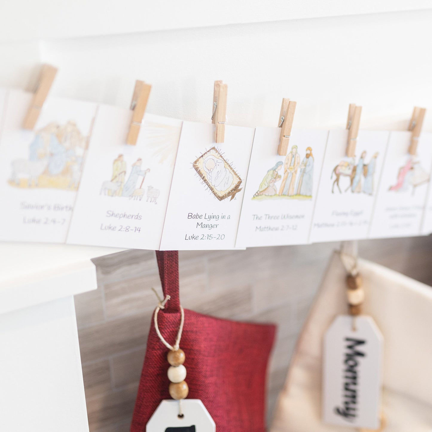 Rustic Advent Calendar, back side