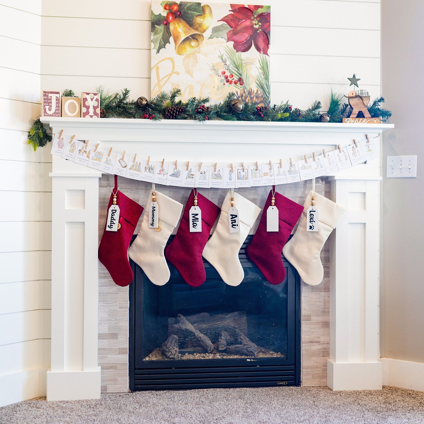 Rustic Advent Calendar, back side