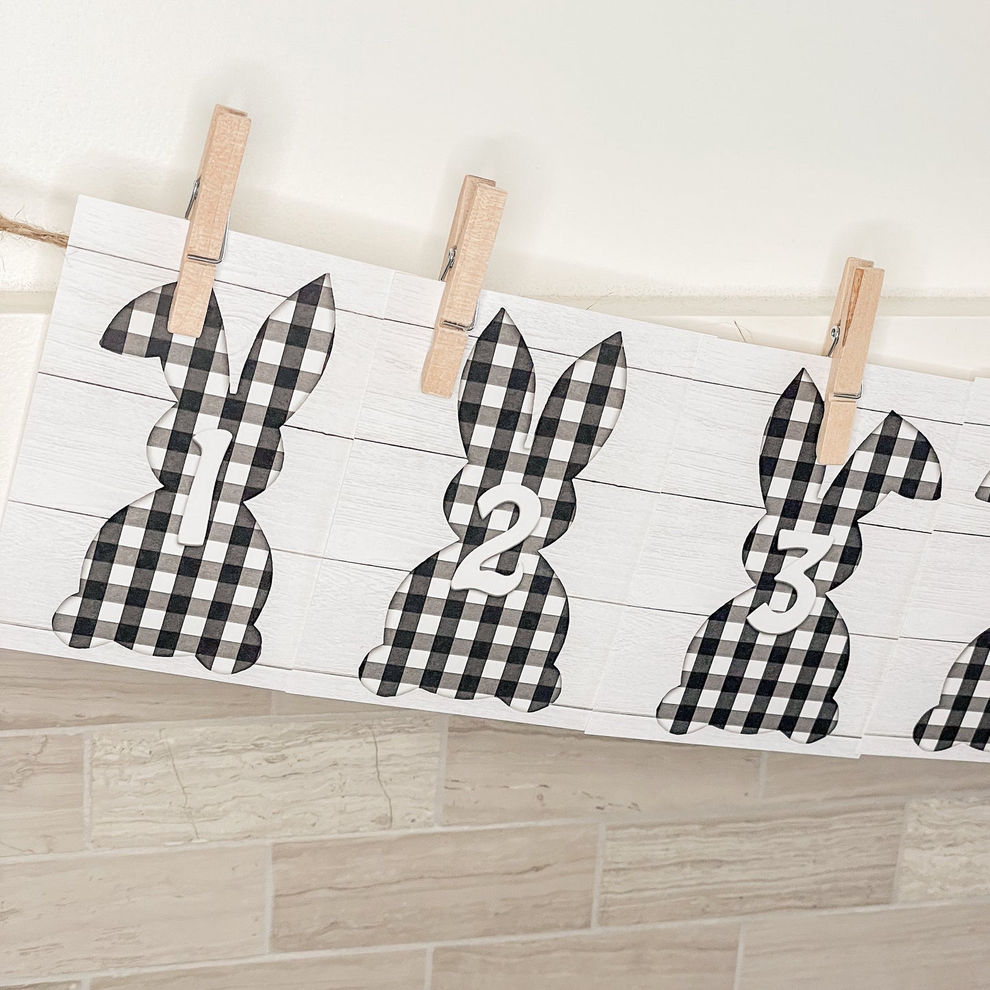 Christ Centered Easter Advent | 11 Days of Scriptures & Christ Images | Black & White Farmhouse Bunny