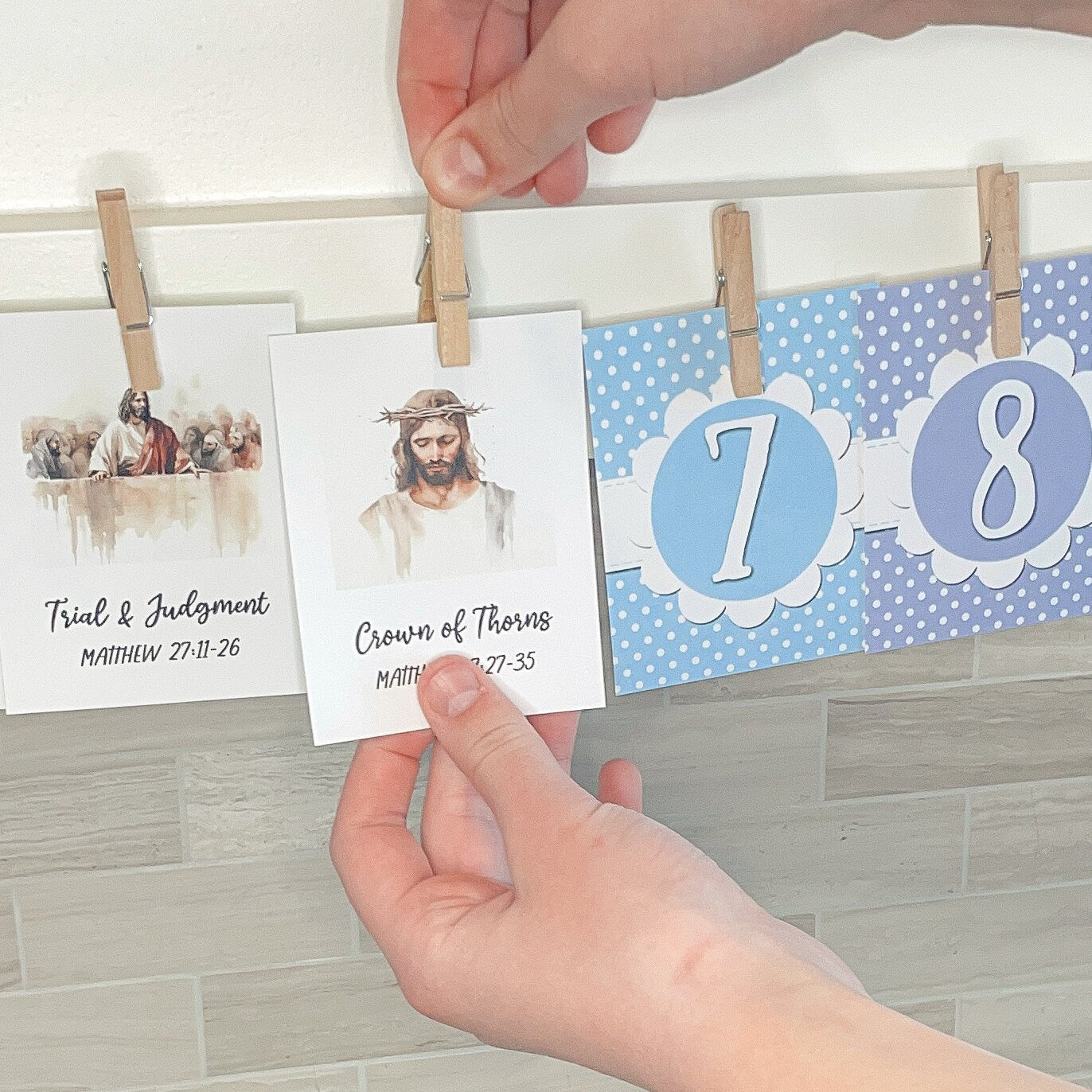 Christ Centered Easter Advent | 11 Days of Scriptures & Christ Images | Polka Dot